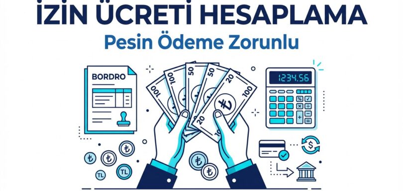 İzin ücreti hesaplama - bordro, Türk Lirası ve hesap makinesi ile ödeme