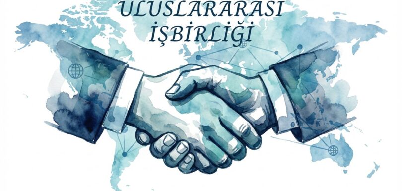 Uluslararası iş ortaklığı ve yabancı işçi istihdamı - profesyonel el sıkışma ve dünya haritası
