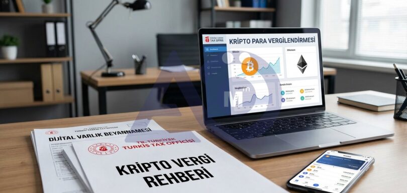 Kripto para vergilendirmesi için hazırlanan rehber ve dijital varlık beyannamesi.