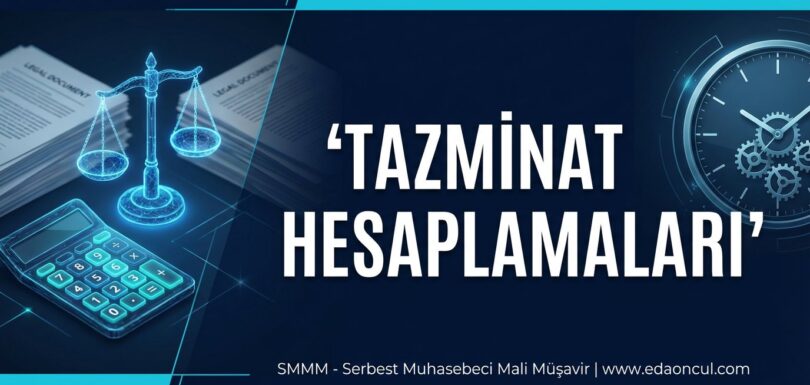 Tazminat hesaplamaları faiz ve zamanaşımı süreleri - adalet terazisi, hesap makinesi ve saat görseli